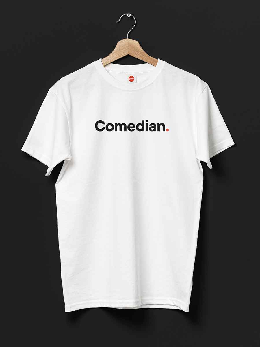 Comedian - Minimalist White Cotton T-Shirt