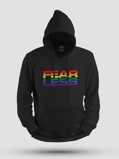 Fearless LGBTQ PRIDE - Black Cotton Hoodie
