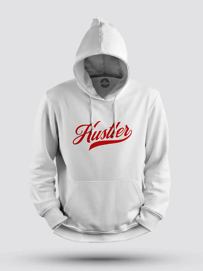 Hustler - White Cotton Hoodie