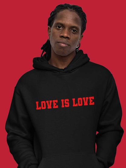 Love is Love - White/Black Cotton Hoodie