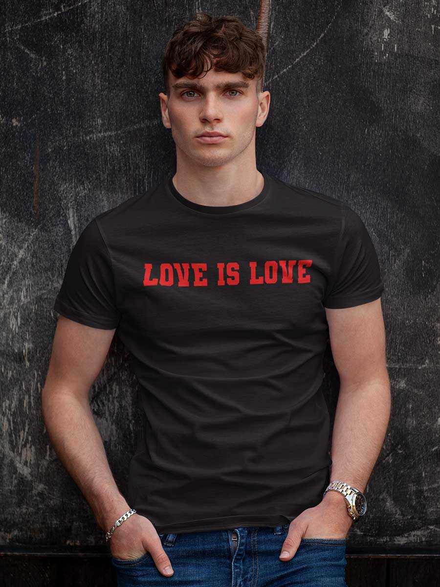 Love is Love - White/Black Men's Cotton T-Shirt