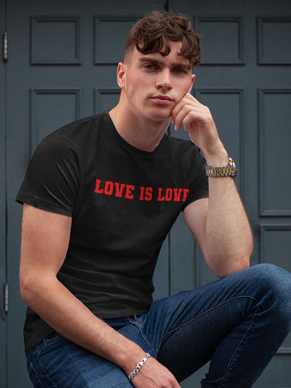 Love is Love - White/Black Men's Cotton T-Shirt