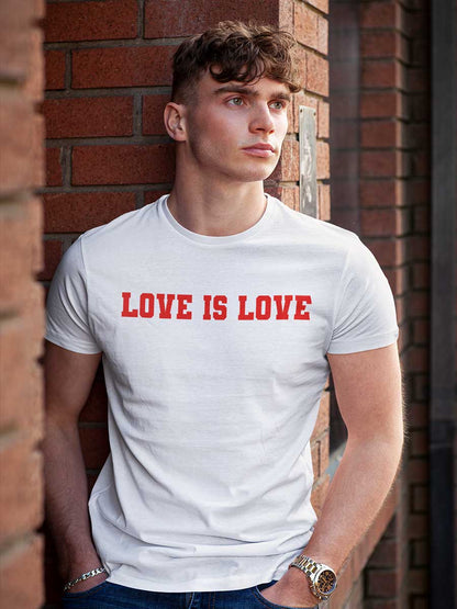 Love is Love - White/Black Men's Cotton T-Shirt