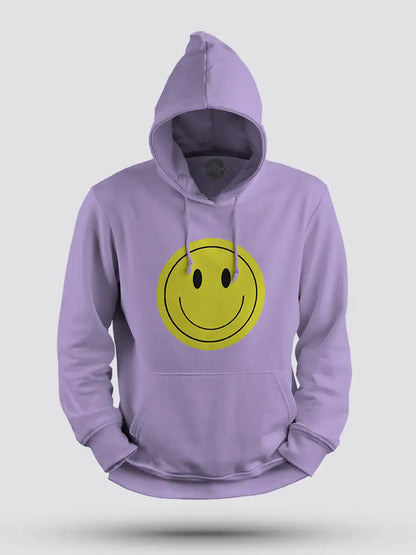 Smiley - Iris Lavender Cotton Hoodie