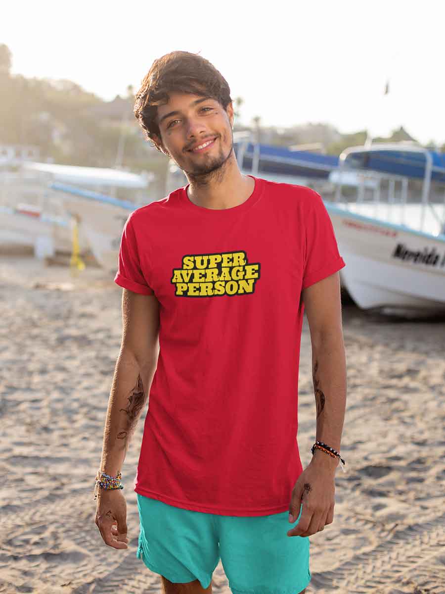 Super Average Person - Red Men's  Cotton T-Shirt