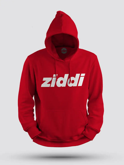 Ziddi - Red Cotton Hoodie
