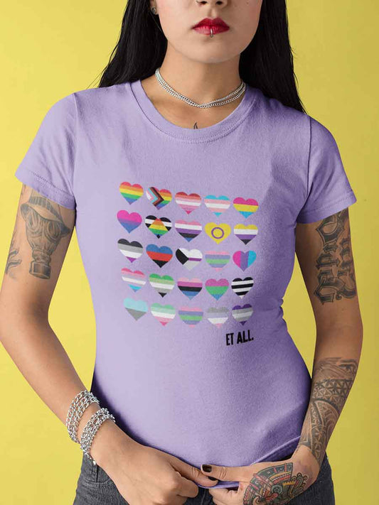 Hearts full of PRIDE flags - LGBTQ - Women's Cotton T-Shirt