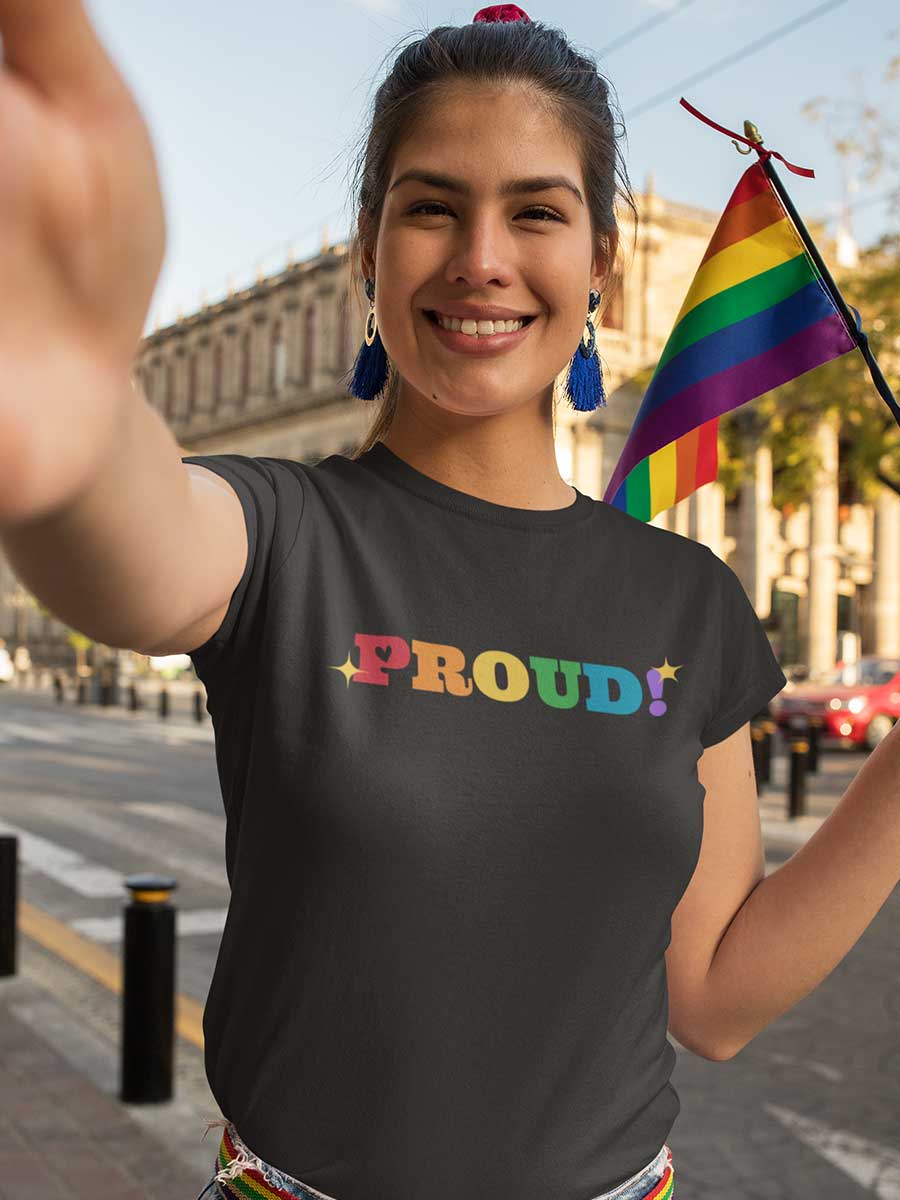 Proud LGBTQ - Black Women's Cotton T-Shirt
