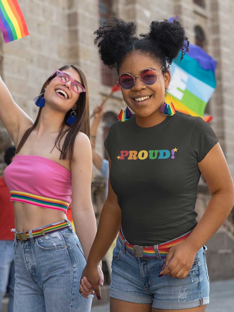 Proud LGBTQ - Black Women's Cotton T-Shirt