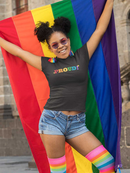 Proud LGBTQ - Black Women's Cotton T-Shirt