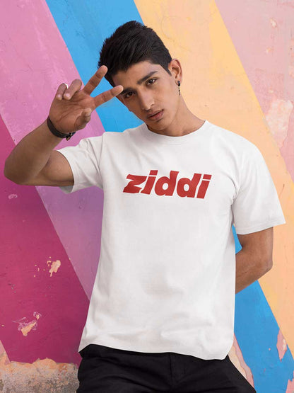 Ziddi - White Men's Cotton T-Shirt