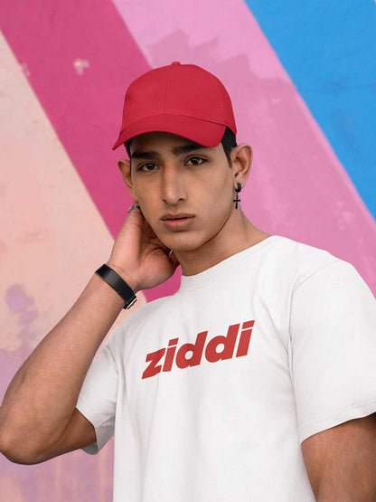 Ziddi - White Men's Cotton T-Shirt