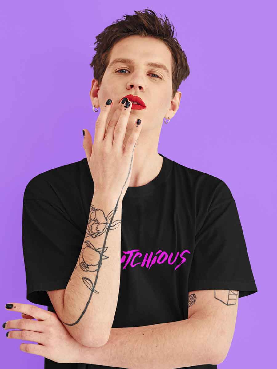 Ambitchious - Black Men's Cotton T-Shirt