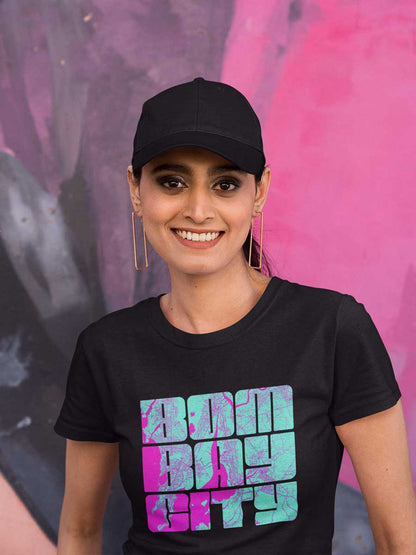 Bombay City - Black Women's Cotton T-Shirt