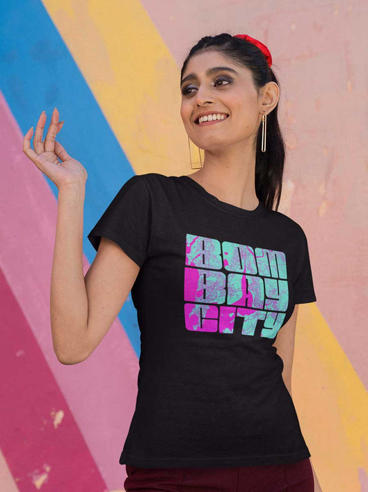 Bombay City - Black Women's Cotton T-Shirt