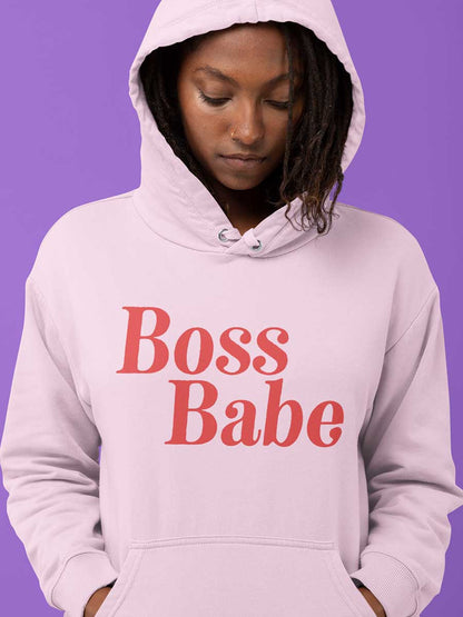 Boss Babe - Light Pink Cotton Hoodie