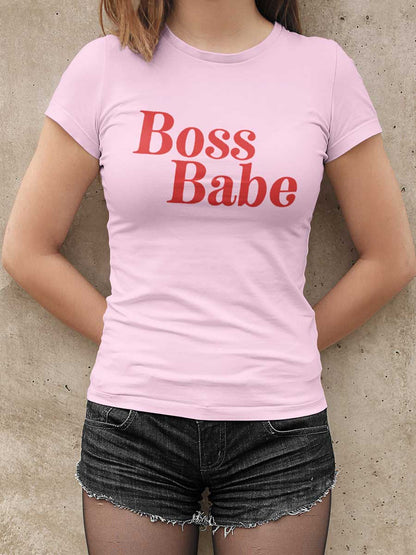 Boss Babe - Light Pink Women's Cotton T-Shirt