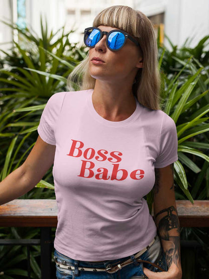 Boss Babe - Light Pink Women's Cotton T-Shirt