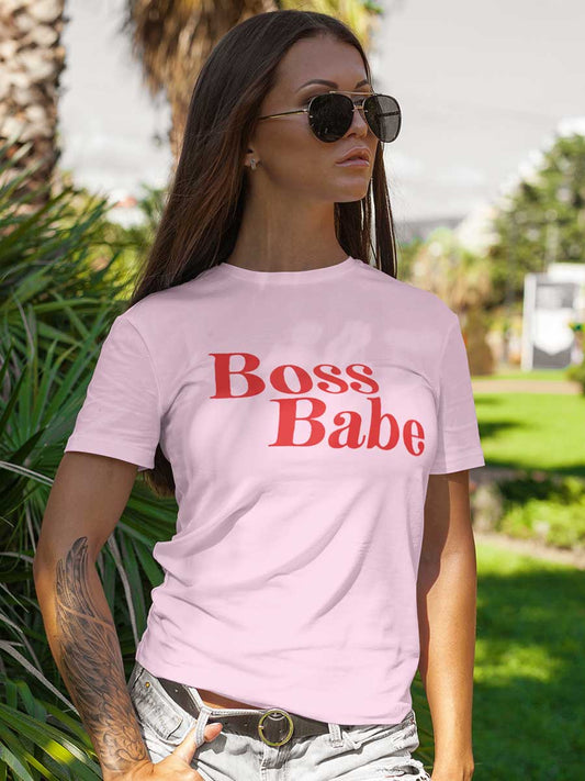 Boss Babe - Light Pink Women's Cotton T-Shirt