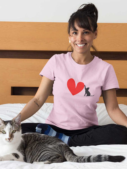 Cat Heart - Women's Cotton T-Shirt