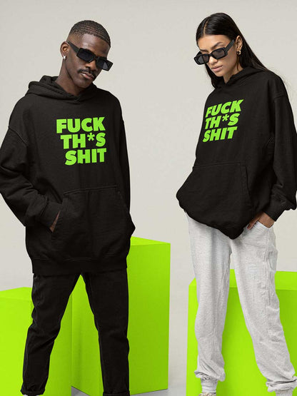 Fuck This Shit - English - Black Cotton Hoodie