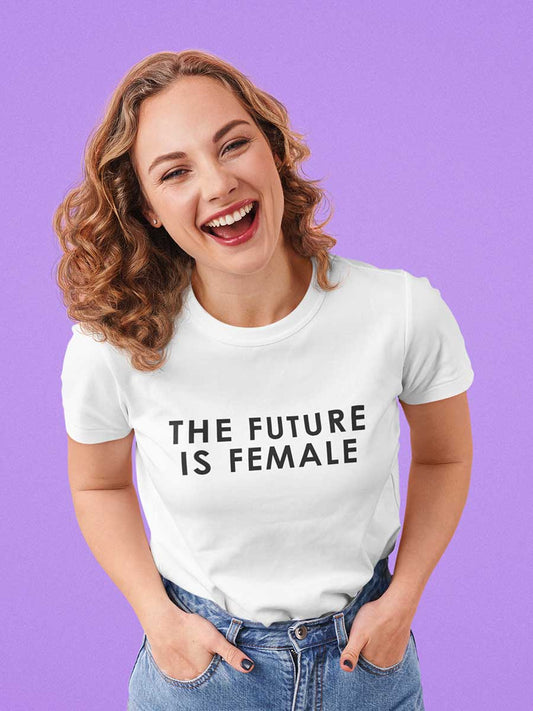 The Future is Female - White Women's Cotton T-Shirt