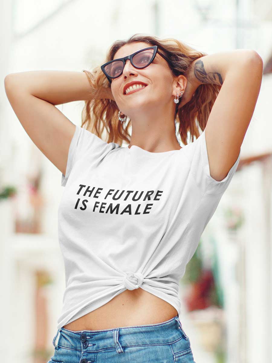 The Future is Female - White Women's Cotton T-Shirt