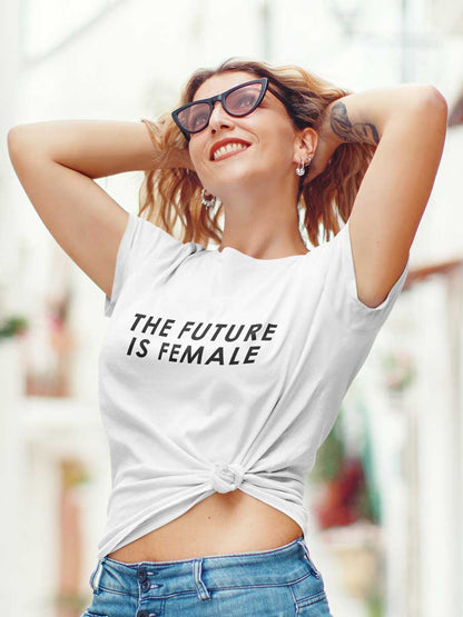 The Future is Female - White Women's Cotton T-Shirt