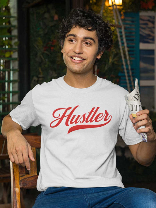 Hustler - White Men's  Cotton T-Shirt