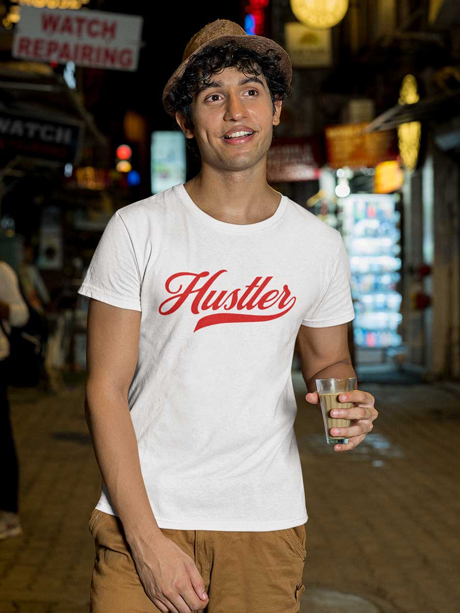 Hustler - White Men's  Cotton T-Shirt