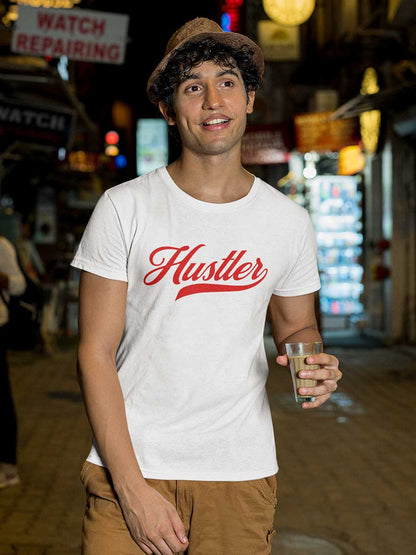 Hustler - White Men's  Cotton T-Shirt