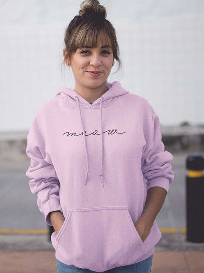 Meow - Light Pink Cotton Hoodie