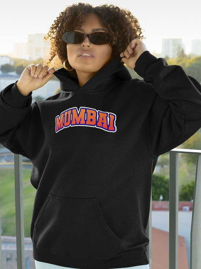Mumbai - Black Cotton Hoodie