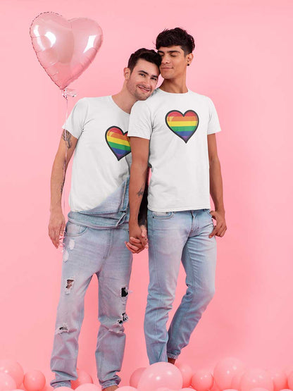 Pride Heart - LGBTQ - White Men's Cotton T-Shirt