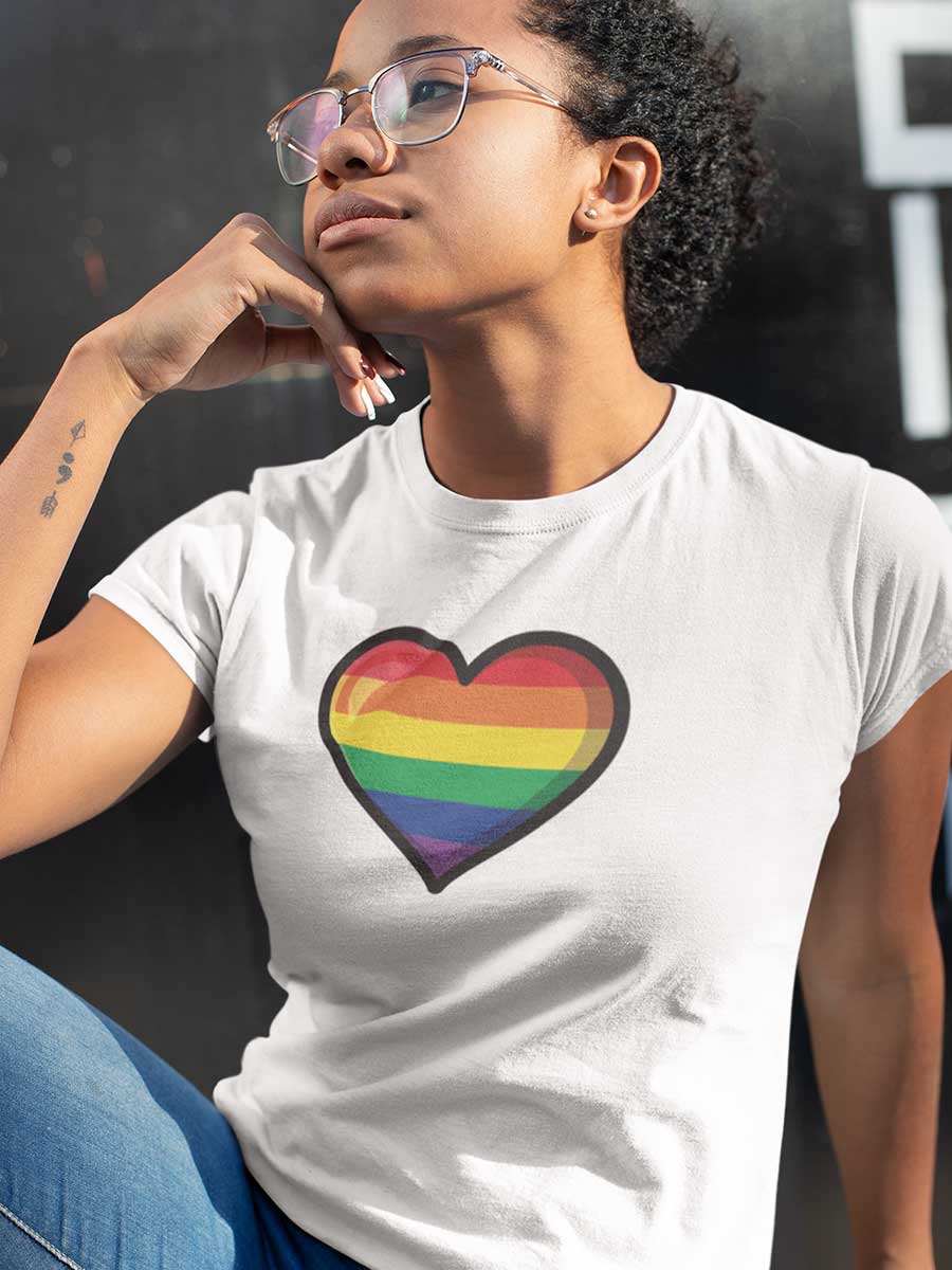 Pride Heart - LGBTQ - White Women's Cotton T-Shirt