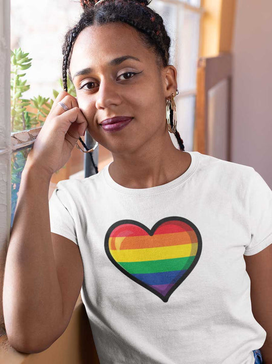 Pride Heart - LGBTQ - White Women's Cotton T-Shirt