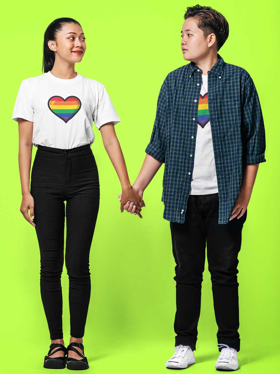 Pride Heart - LGBTQ - White Women's Cotton T-Shirt