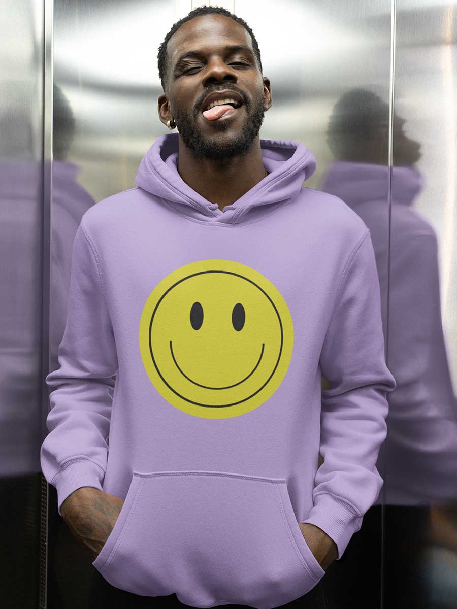 Smiley - Iris Lavender Cotton Hoodie