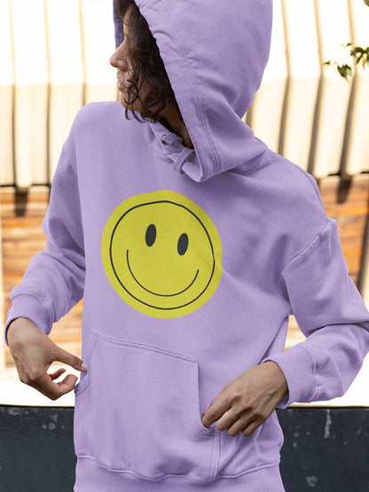 Smiley - Iris Lavender Cotton Hoodie