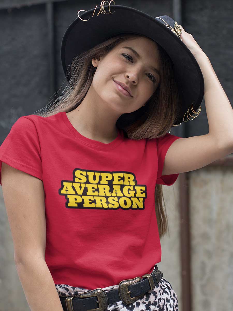 Super Average - Red Women's Cotton T-Shirt