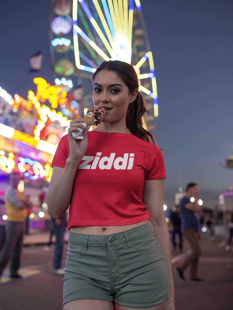 Ziddi - Red Cotton Crop Top