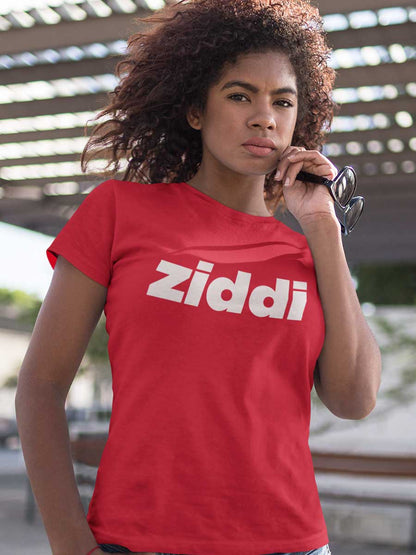 Ziddi - Red Women's Cotton T-Shirt