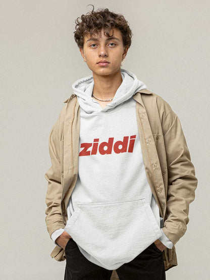 Ziddi - White Cotton Hoodie