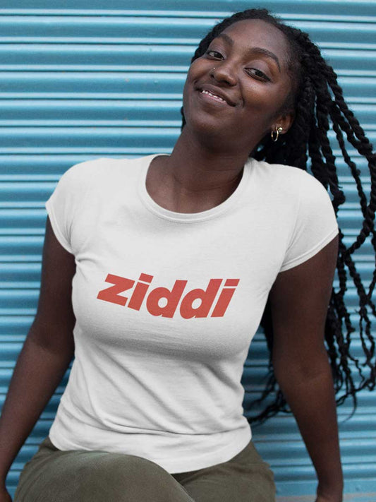 Ziddi - White Women's Cotton T-Shirt