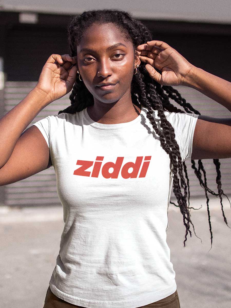 Ziddi - White Women's Cotton T-Shirt